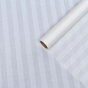 Бумага силиконизированная «Полоски», белые, 0,38 х 5 м