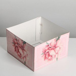 Дарите Счастье Коробка для торта «Beautiful», 30 х 30 х 19 см