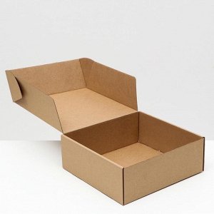 Коробка самосборная, крафт, 26 х 25 х 9,5 см