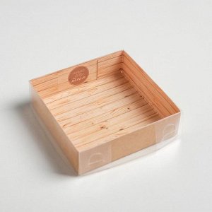 Коробка для макарун с PVC крышкой «Только для тебя», 12 ? 12 ? 3,5 см