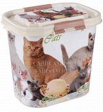 Контейнер для корма животных 10л Cats овал. (Альтер-ва) (8) 029524***