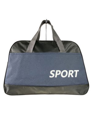 Дорожно-спортивная сумка из текстиля, цвет чёрный с синим