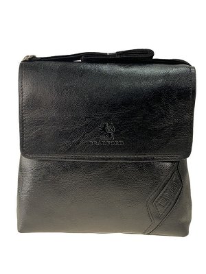 Мужская повседневная сумка из экокожи, цвет чёрный