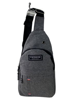Молодёжная сумка-слинг из текстиля, цвет серый