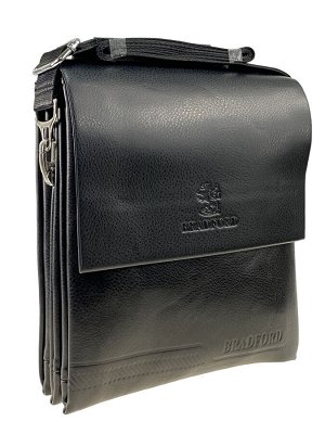 Чёрная мужская сумка-планшет из экокожи