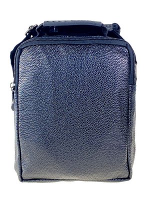 Мужская повседневная сумка из фактурной искусственной кожи, цвет чёрный