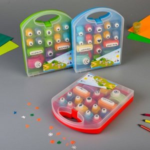 Набор фигурных дыроколов в сундучке 16 шт. 26.5x20.5x4.5 см