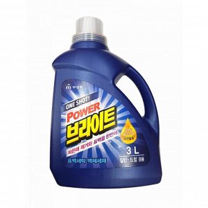 Жидкое средство для стирки с ферментами One Shot Power Bright Liquid Detergent, 3 л