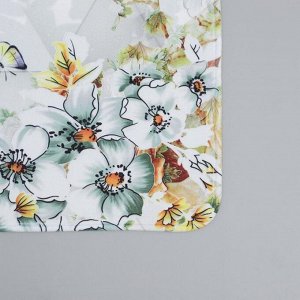 Набор ковриков для ванны и туалета Доляна «Геометрия цветов», 2 шт: 50?80, 40?50 см