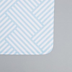 Набор ковриков для ванны и туалета Доляна «Паркет», 2 шт: 50x80, 40x50 см, цвет голубой