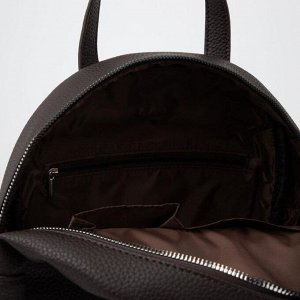 Рюкзак, отдел на молнии, цвет коричневый