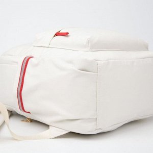 Рюкзак, отдел на молнии, 2 наружных кармана, 2 боковых кармана, цвет белый