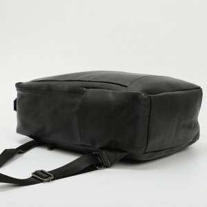Рюкзак, отдел на молнии, 4 наружных кармана, c USB и AUX, цвет чёрный