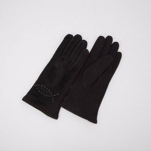 Перчатки женские, безразмерные, с утеплителем, цвет чёрный