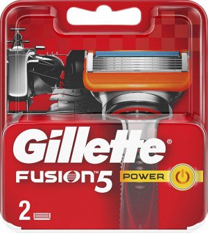 GILLETTE FUSION Power Сменные кассеты для бритья 2шт