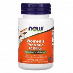Now Foods, пробиотик для женщин, 20 млрд КОЕ, 50 растительных капсул