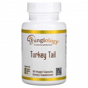 California Gold Nutrition, Fungiology, трутовик разноцветный полного спектра, 90 вегетарианских капсул