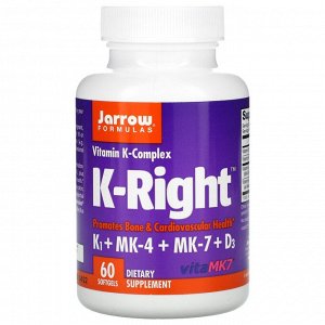 Jarrow Formulas, K-Right, 60 мягких таблеток