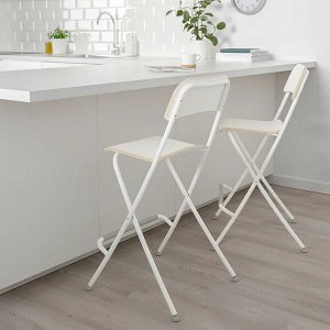 IKEA FRANKLIN ФРАНКЛИН Стул барный, складной, белый/белый63 см