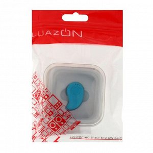 Наушник беспроводной LuazON RX-3, микрофон, АКБ 50 мАч, голубой