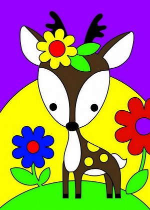 Набор для творчества LORI Картина по номерам для малышей Милый оленёнок