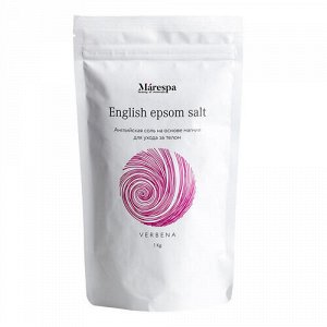 Соль для ванны "English epsom salt" с натуральным эфирным маслом вербены и мандарина Marespa, 1 кг