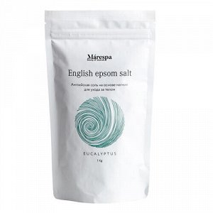 Соль для ванны "English epsom salt" с натуральным эфирным маслом эвкалипта и пихты Marespa, 1 кг