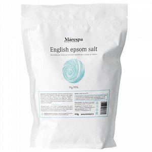 Соль для ванны "English epsom salt" на основе магния Marespa, 4 кг