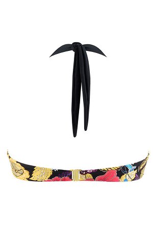Бюстгальтер-балконет из коллекции Treasures of Africa с формованными чашками пуш-ап на косточках. Бретели завязывается за шеей, на спинке застежка. Сочетайте с любыми плавками этой же коллекции для со