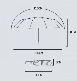 Зонт UMBR-131-Black