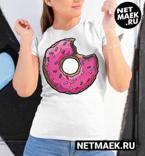 женская футболка «пончик» / l (46-48) / белая