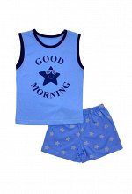 Пижама Good Morning / майка + шорты / Голубой