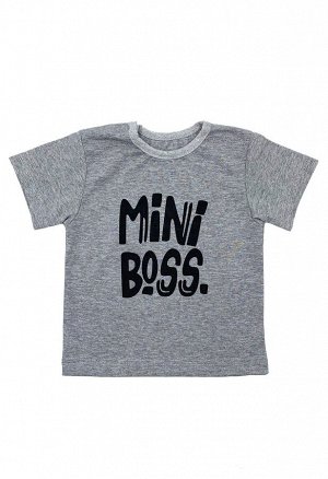 Рубашечка Mini Boss / Серый меланж