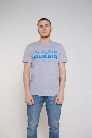 Футболка мужская Russia / серая