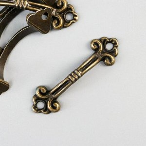Ручка для шкатулки металл "Антик" бронза 4,6х1,3 см