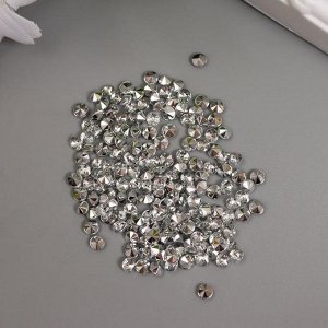 Декор для творчества пластик "Стразы алмаз. Прозрачные" набор 200 шт d=0,4 см