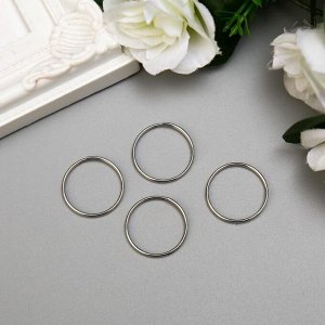 Арт Узор Соединительное кольцо металл серебро 2,2х2,2 см набор 50 шт