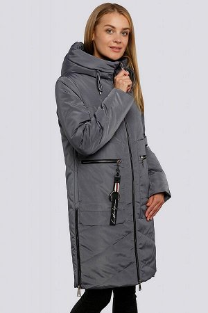 Пальто Яркий акцент в ваш зимний гардероб внесет
красивое зимнее пальто с накладными карманами. Силуэт прямой, умеренного
объема. Центральная застежка на «молнии». Накладные карманы имеют 2 входа: оди