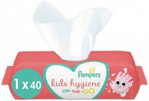 PAMPERS Детские влажные салфетки Kids hygiene 40 ПрепакКор
