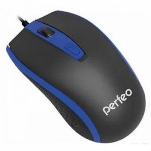 Мышь PERFEO оптическая PROFIL, 4 кн, USB, черн-син. PF_4930 Perfeo {Китай}