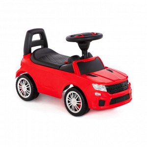 Каталка-автомобиль "SuperCar" №6 со звуковым сигналом (красная)
