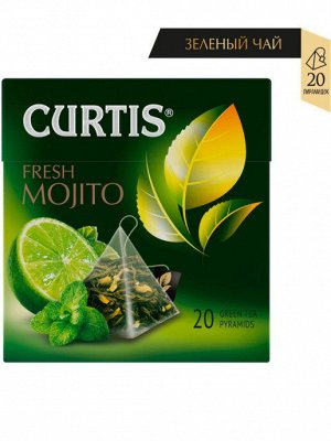 Чай Curtis Fresh Mojito 1.4*20пак (1/12) пирамид. зел. с мятой и аром. коктейля махито 515100