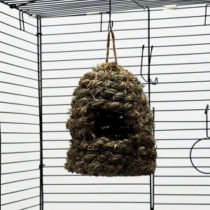 Домик из сена "Капля" для грызунов и птиц, 12 x 15 см