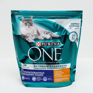 Сухой корм Purinа one для стерилизованных кошек, курица/злаки, 1.5 кг