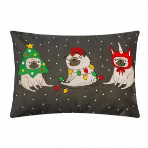 Комплект наволочек «Этель» Сhristmas dog, 50x70 см, 2 шт., бязь, хлопок 100%