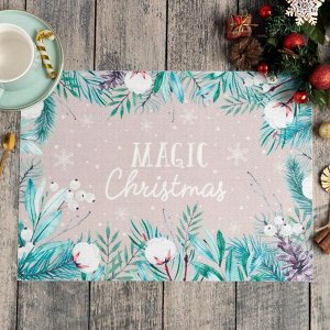 Новогодняя салфетка на стол Magic ПВх, 40х29 см