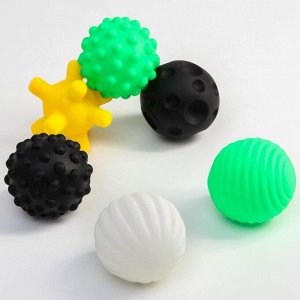 Крошка Я Подарочный набор тактильных развивающих мячиков по методике Гленна Домана, 6 шт.