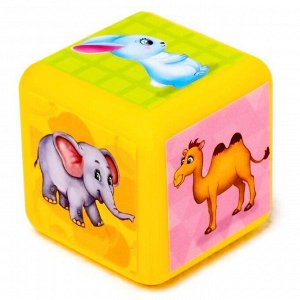 Набор цветных кубиков «Животные», 9 штук, 4 х 4 см, по методике Монтессори