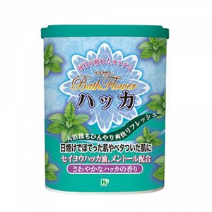 Bath Flower Соль для принятия ванны (с экстрактом листьев и маслом перечной мяты), 680 г