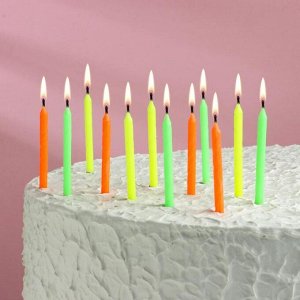 Свечи для торта "Красочные", 9 см, 12 шт